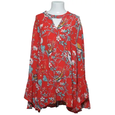 Blus (Röd, Flerfärgad) från Ellos Elastan, Polyester