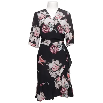 Robe portefeuille (Noir, Multicolore) de Fall Winter Spring Summer Polyester, Soie