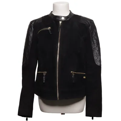 Veste en cuir (Noir) de Freaky Nation Coton, Cuir, Polyester