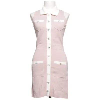 Jurk (Roze, Wit) van Maje Elastaan, Polyamide, Viscose