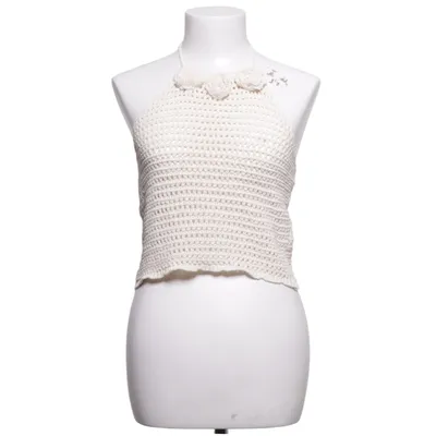Haltertop (Beige) van Nisan Katoen, Polyester