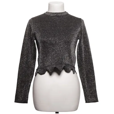 Sweater (Black, Silver) from Zara Knit Cotton, Metallic fiber, Polyamide, Polyester