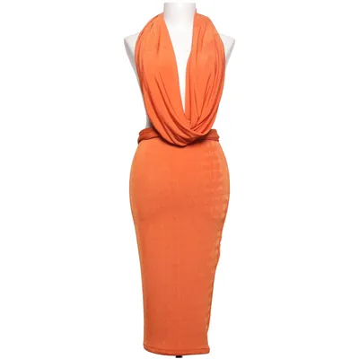 Dress (Orange) from JLUXLABEL Elastane, Polyester
