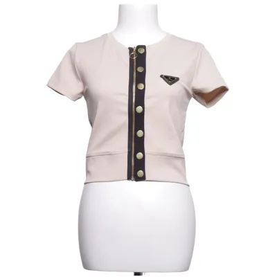 Top (Beige) van Elite Katoen, Elastaan