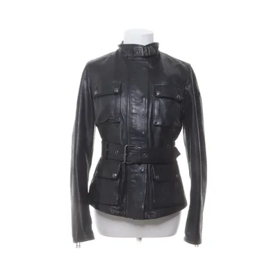 Leather jacket (Black) from Belstaff Acetate, Cotton, Cupro, Leather