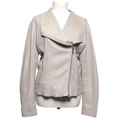 Veste de motard (Beige) de Cigno Nero Cuir, Polyester