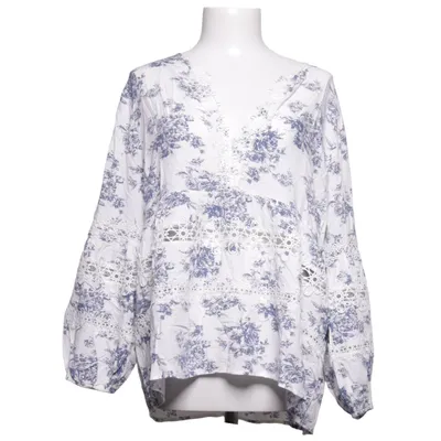 Bluse (Blå, Hvid) fra Miss June Viscose