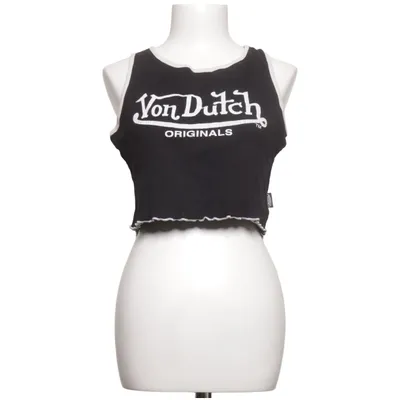 Haut (Noir, Blanc) de Von Dutch Élasthane, Coton biologique