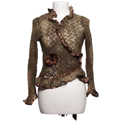Wrap cardigan (Brown) from Yves Calin Acrylic, Polyamide, Wool