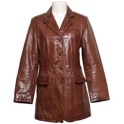 Veste longue en cuir (Marron) de Hollies Cuir, Polyester