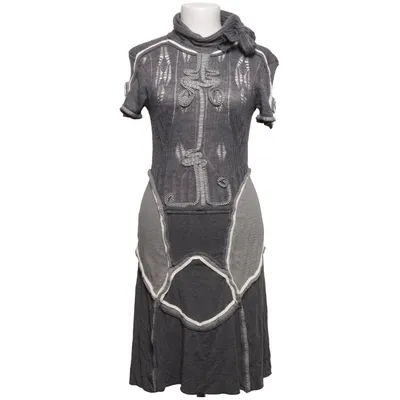 Dress (Gray, White) from Pianura Studio Acetate, Cotton, Elastane, Viscose, Wool