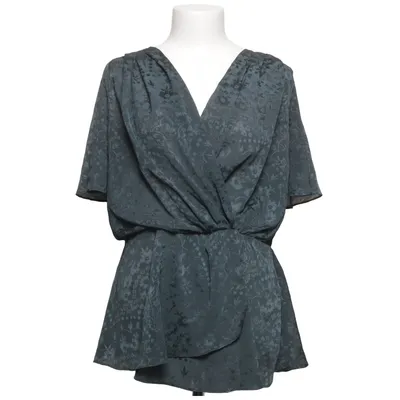 Slå-om bluse (Grøn) fra Mango Polyester