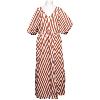 Maxi jurk (Bruin, Wit) van Primark Katoen