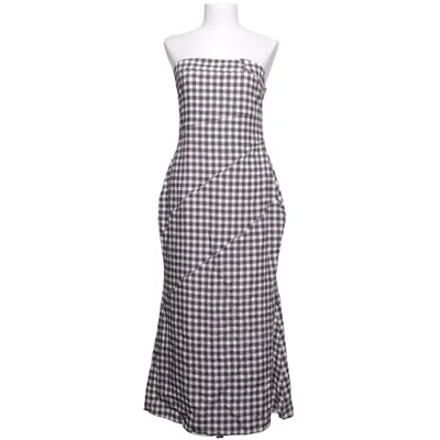 Kjole (Sort, Hvid) fra Adoore Linned, Polyester, Viscose