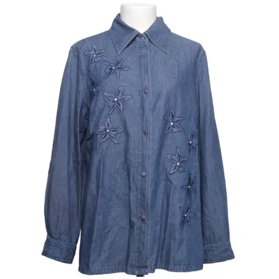 Denim blouse (Blauw) van Laura Kent Katoen