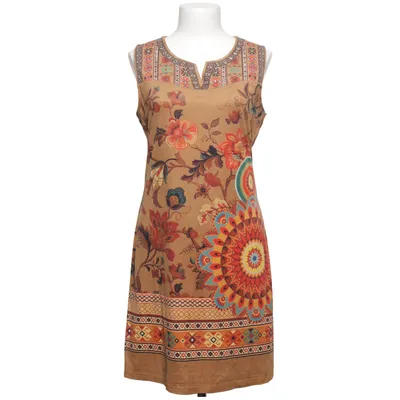 Dress (Brown, Multicolored) from 101 Idees Elastane, Polyester