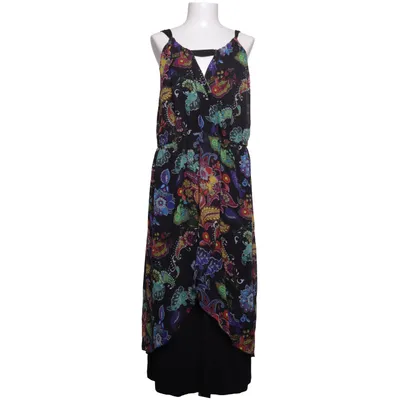 Maxikjole (Sort, Flerfarvet) fra Maxima Elastan, Polyester, Viscose