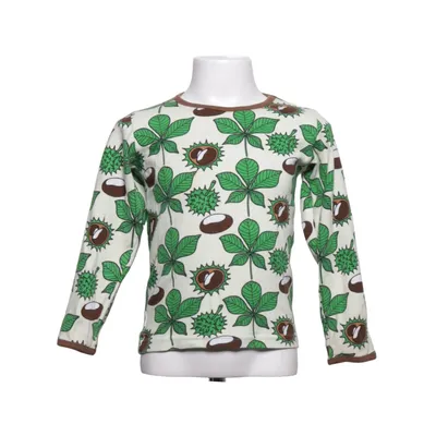 Långärmad t-shirt (Grön, Vit, Brun) från Duns Ekologisk bomull