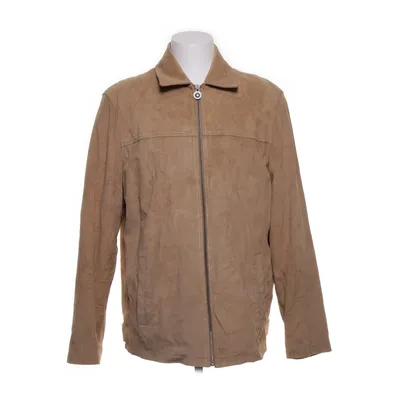 Læderjakke (Beige) fra Petroff Polyester, Ruskind