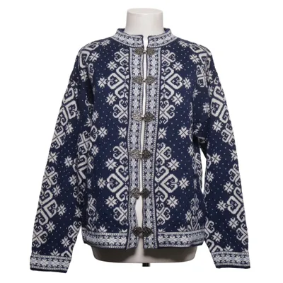 Cardigan (Blå, Hvid) fra Christiania Sweaters Uld