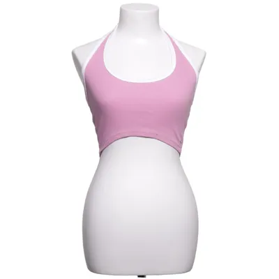 Halter neck top (Pink, White) from Pacific Republic Cotton, Elastane