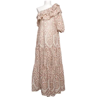 Maxi jurk (Wit, Bruin) van Lisa Marie Fernandez