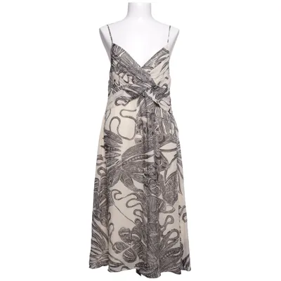 Dress (Beige, Black) from Theory Elastane, Silk