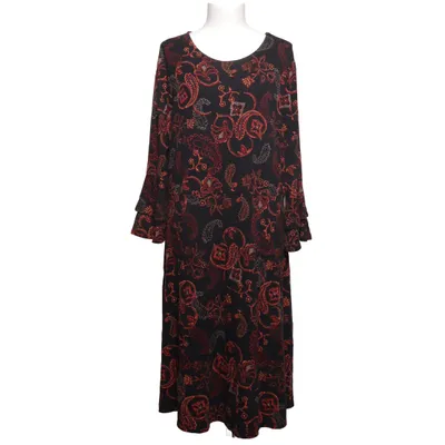Jurk (Zwart, Rood, Oranje) van Boysen's Elastaan, Viscose