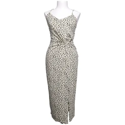 Maxi jurk (Beige, Zwart) van Edited Elastaan, Viscose
