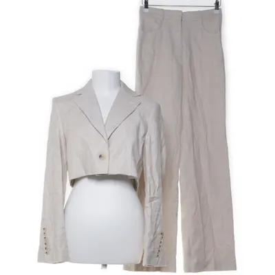 Kostym (Beige) från Zara Bomull, Elastan, Hampa, Linne