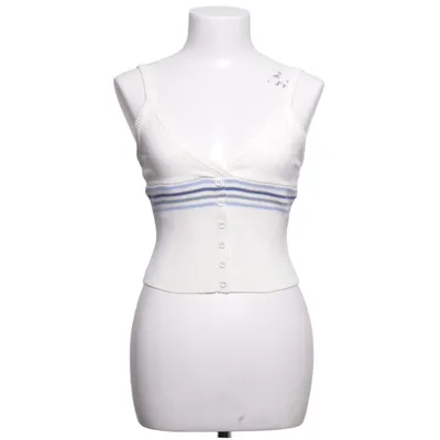 Crop top (Wit, Blauw) van Edikted Polyamide, Polyester, Viscose