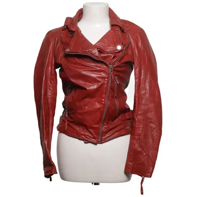 Bikerjacke (Rot) von Freaky Nation Leder, Polyester