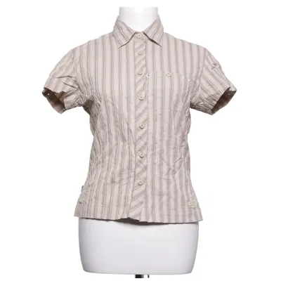 Short sleeve shirt (Beige, Brown) from Salomon Cotton, Elastane, Polyamide