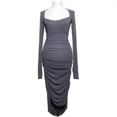 Maxi dress (Gray) from Denny Rose Elastane, Viscose