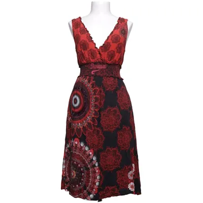 Jurk (Zwart, Rood, Meerkleurig) van Desigual Katoen, Viscose