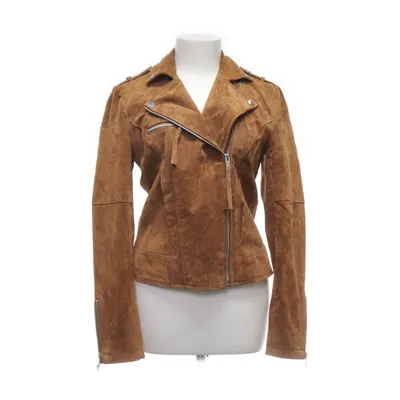 Bikerjacka (Brun) från VILA Polyester, Mocka