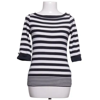 Långärmad t-shirt (Blå, Vit) från Massimo Dutti Woman Bomull