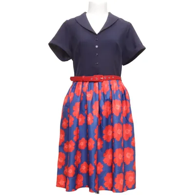 Dress (Blue, Red) from Lindy Bop Polyester