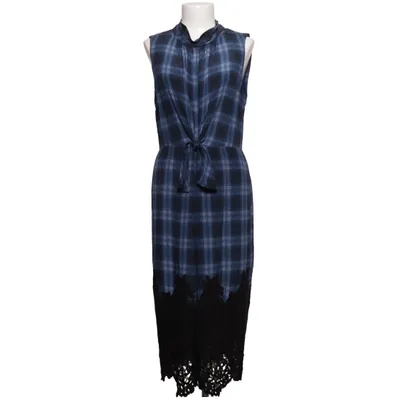 Maxi dress (Blue, Black) from Rebecca Taylor Cotton, Polyester, Silk
