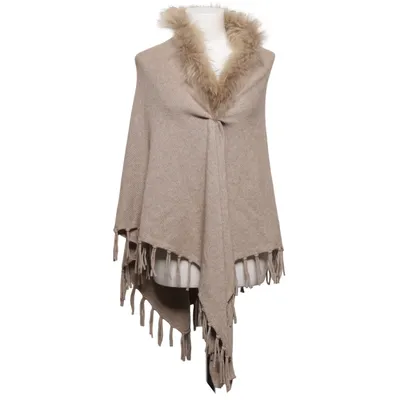 Poncho (Beige) von Mala Alisha Kaschmir, Polyamid, Viskose, Wolle