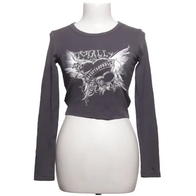 Langærmet t-shirt (Grå) fra Tally Weijl Bomuld, Elastan