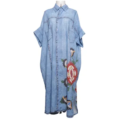 Denim dress (Blue, Multicolored) from Zeta Otto Cotton, Polyester