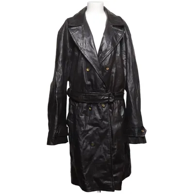 Veste longue en cuir (Noir) de Hidesign Coton, Cuir, Polyester