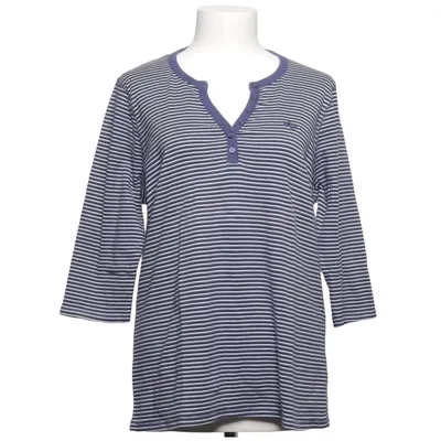 Henley shirt (Blauw, Wit) van Anne L Katoen