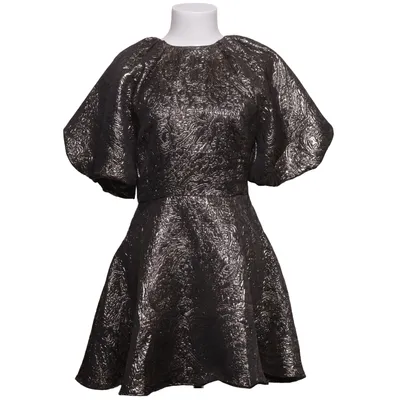 Klänning (Svart, Guldfärgad) från H&M Akryl, Bomull, Metallfiber, Polyamid, Polyester, Viskos, Ull
