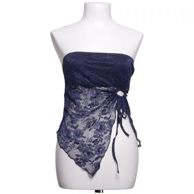 Tube top (Blue) from Shein Elastane, Polyamide