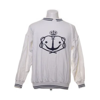 Collegetröja (Vit, Blå) från Clothes for Men Bomull