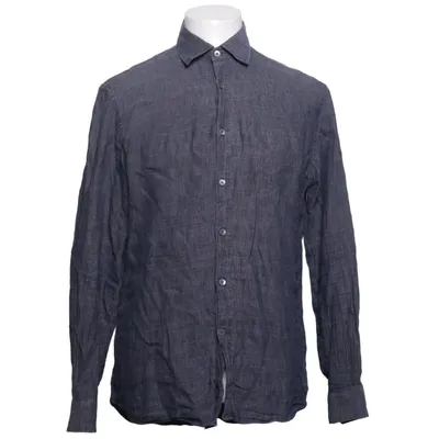 Chemise (Bleu) de Nicole Farhi Coton, Lin