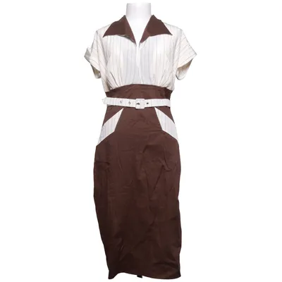 Robe (Marron, Blanc) de Miss Candyfloss Polyester