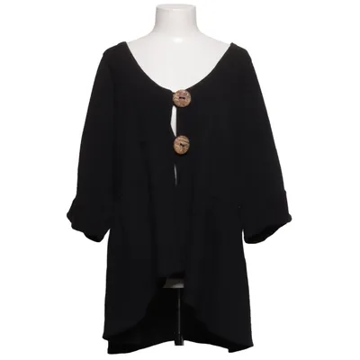 Cardigan (Sort) fra Zele Bomuld, Linned